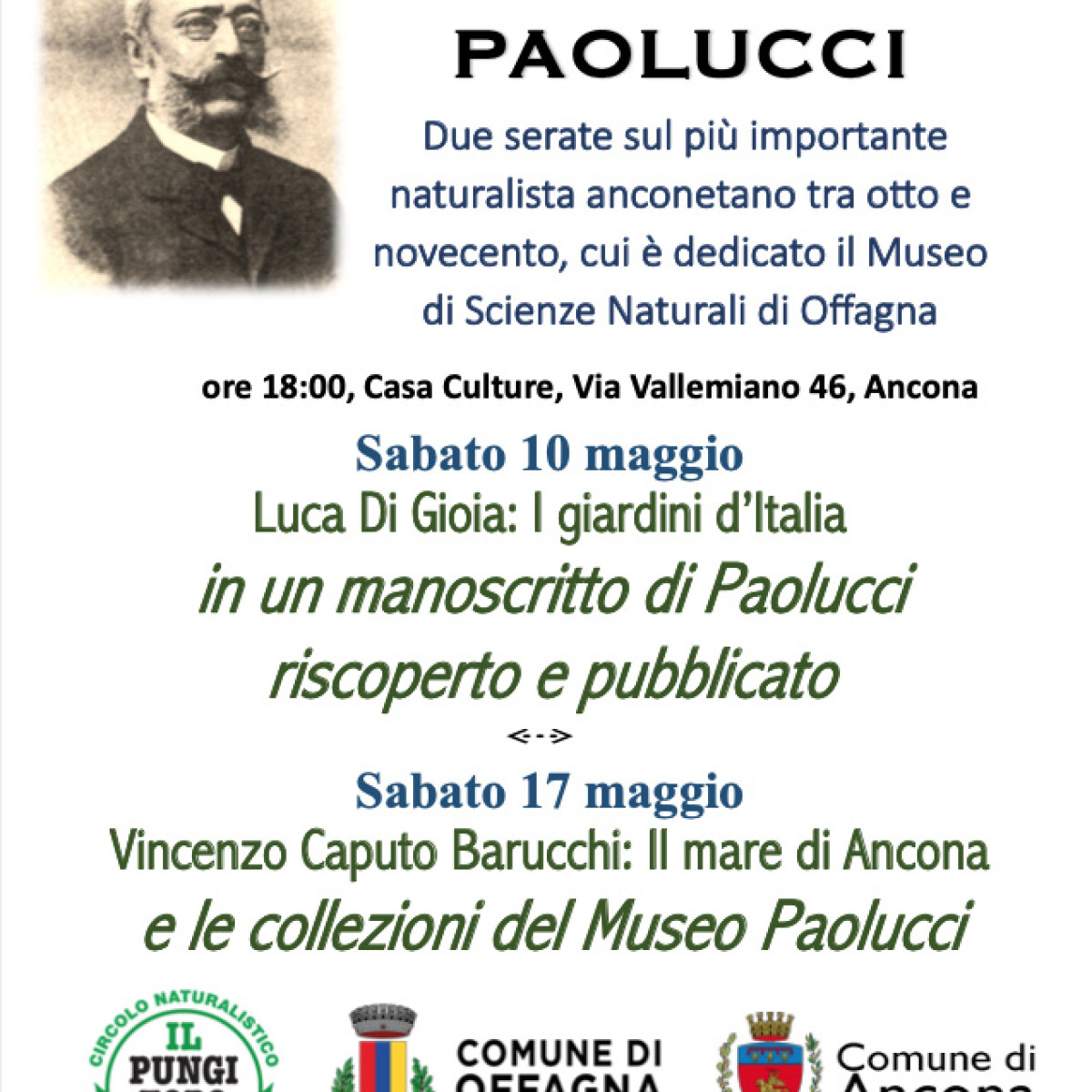 Due serate ad Ancona per riscoprire Luigi Paolucci, naturalista e custode della biodiversit&agrave; marchigiana