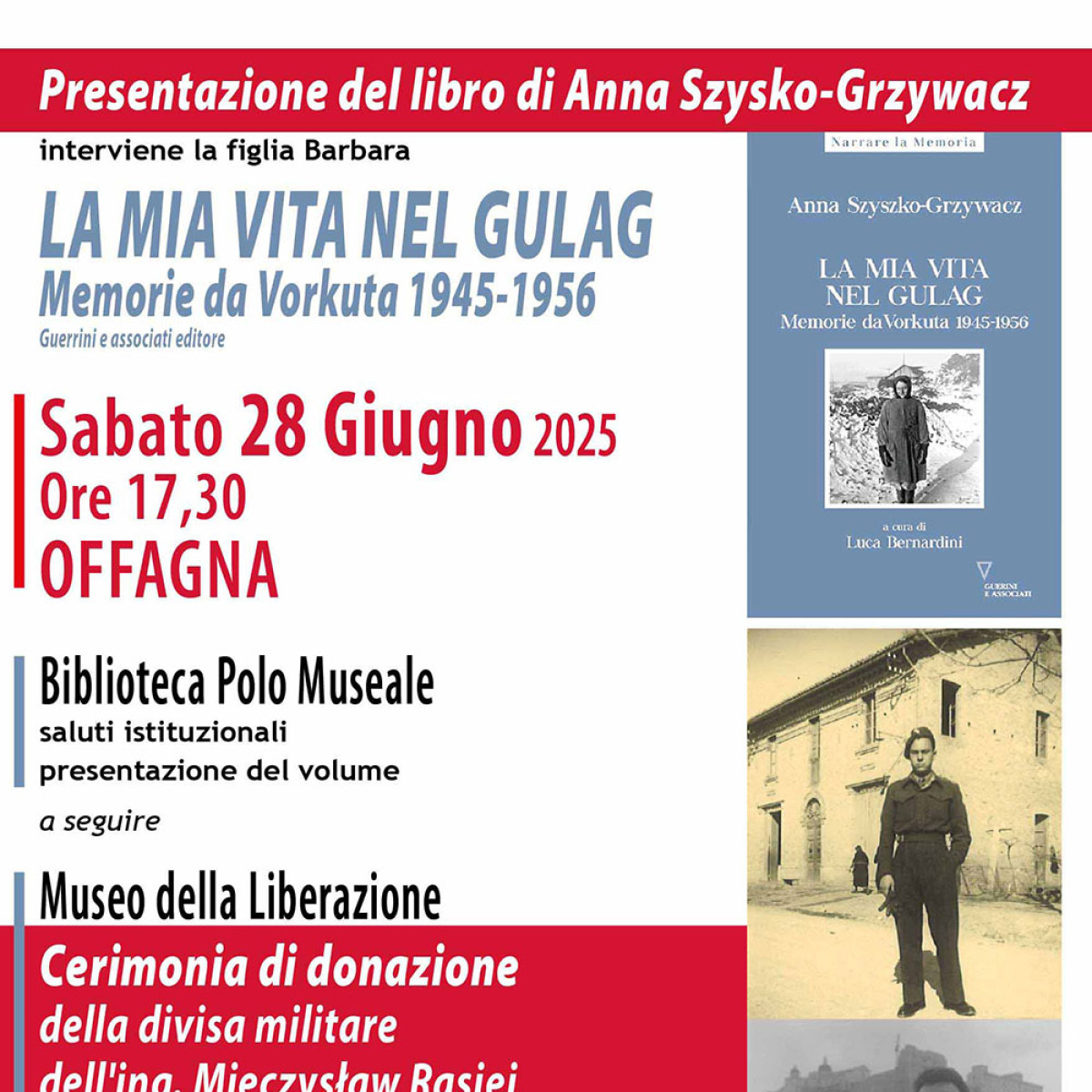 Presentazione del libro &ldquo;La mia vita nel Gulag&rdquo; di Anna Szyszko-Grzywacz