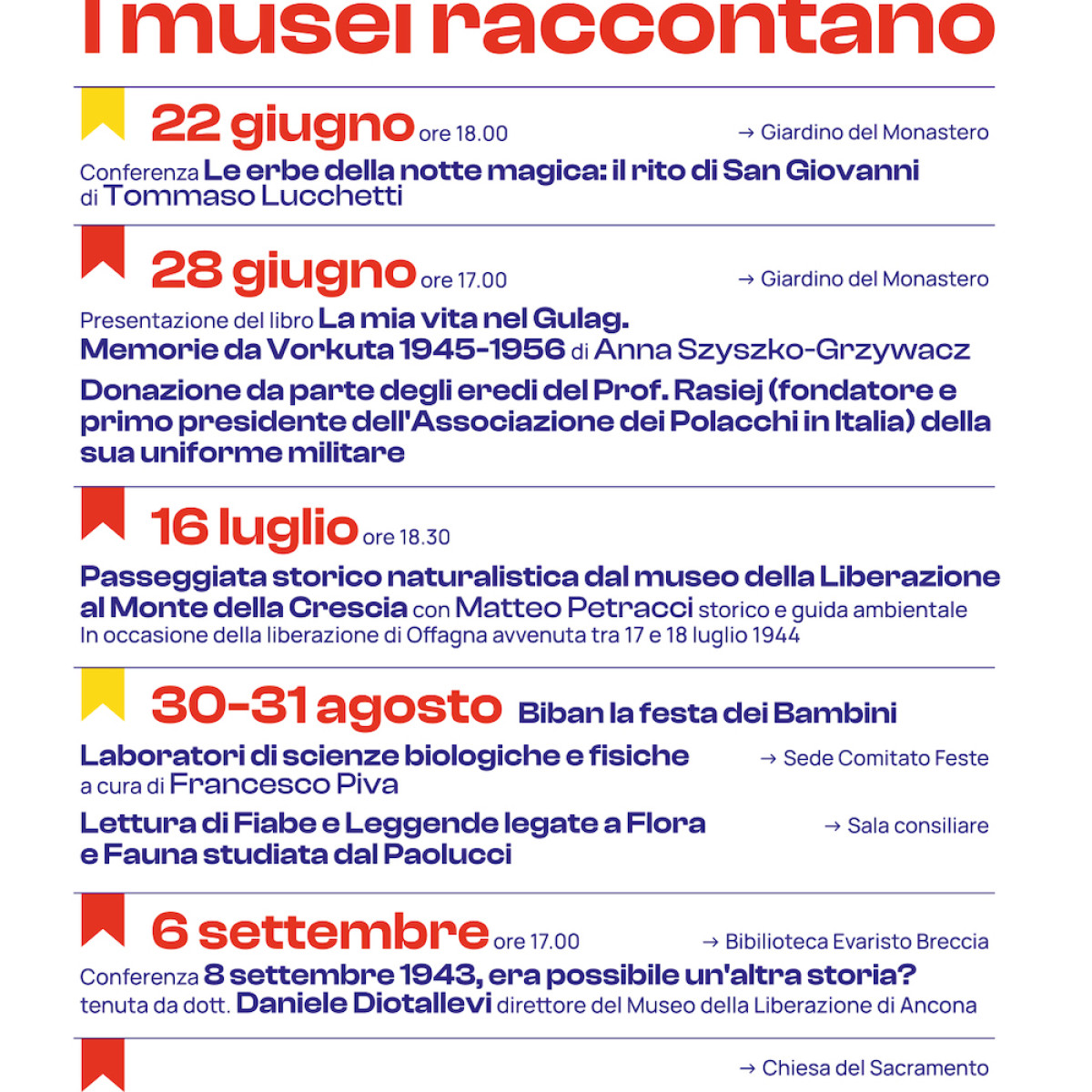 I musei raccontano: si parte il 22 giugno!
